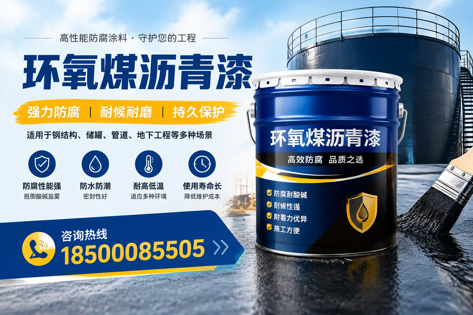 环氧煤沥青漆在工业中的应用，沁水企业的选择